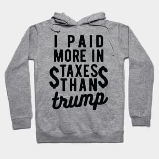 I Paid More Taxes Than Trump president 2020 Hoodie